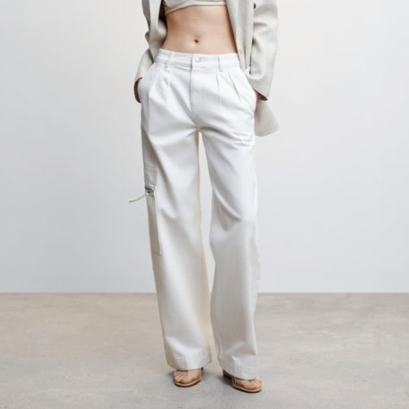 Mango Wide Leg Jeans with pockets - Size 8 - EUC - Picture 2 of 13